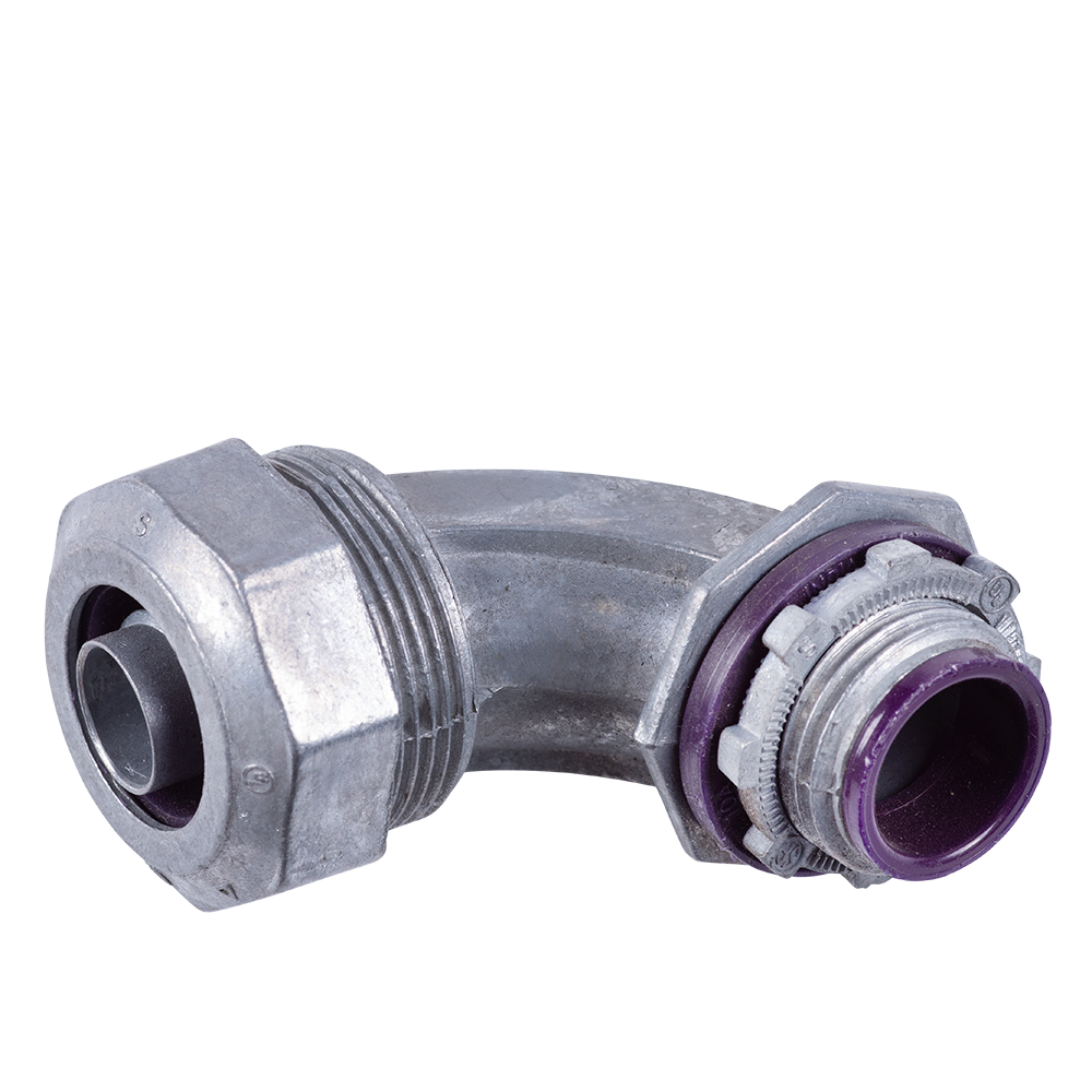 LIQUID-TIGHT 90 Degree Connector Multi-Piece Insulated Throat